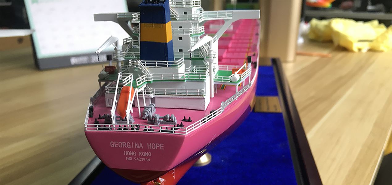 details of bulk cargo ship model